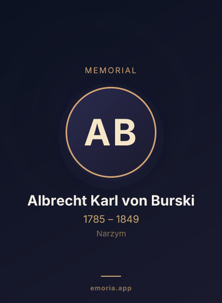 Memorial portrait of Albrecht Karl von Burski