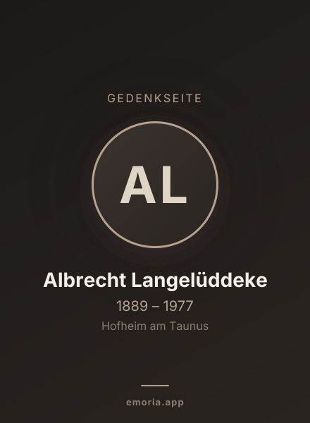 Gedenkportrait von Albrecht Langelüddeke