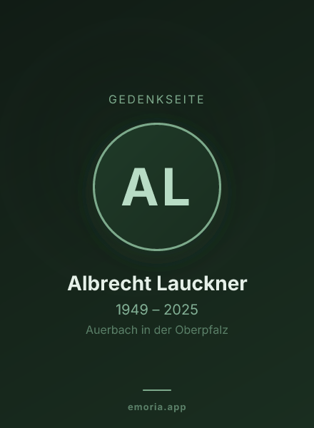 Gedenkportrait von Albrecht Lauckner