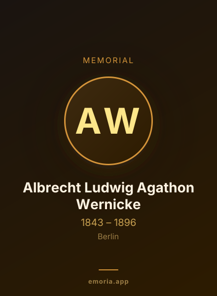Memorial portrait of Albrecht Ludwig Agathon Wernicke
