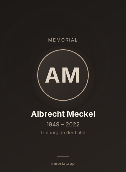Memorial portrait of Albrecht Meckel