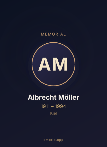 Memorial portrait of Albrecht Möller