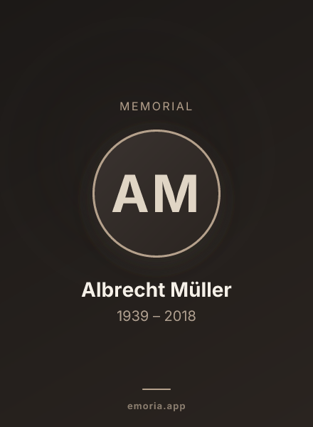 Memorial portrait of Albrecht Müller