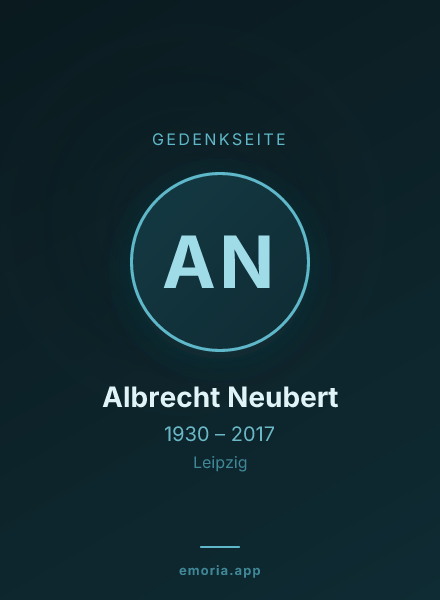 Gedenkportrait von Albrecht Neubert