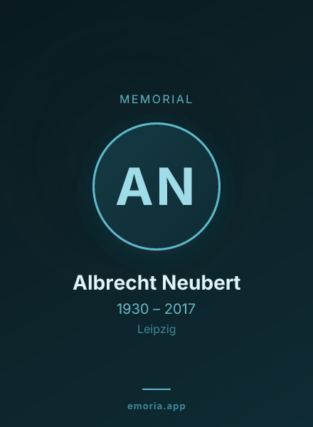 Memorial portrait of Albrecht Neubert