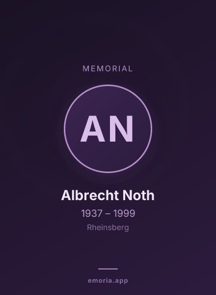 Memorial portrait of Albrecht Noth