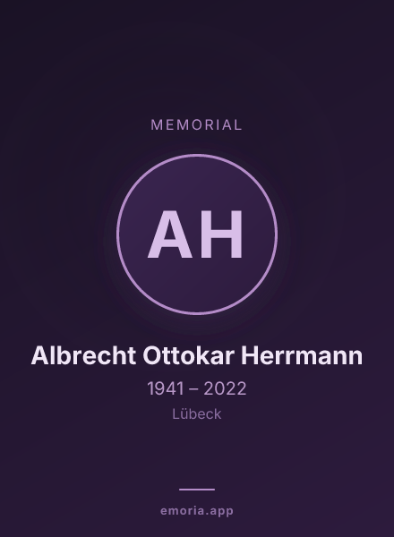 Memorial portrait of Albrecht Ottokar Herrmann