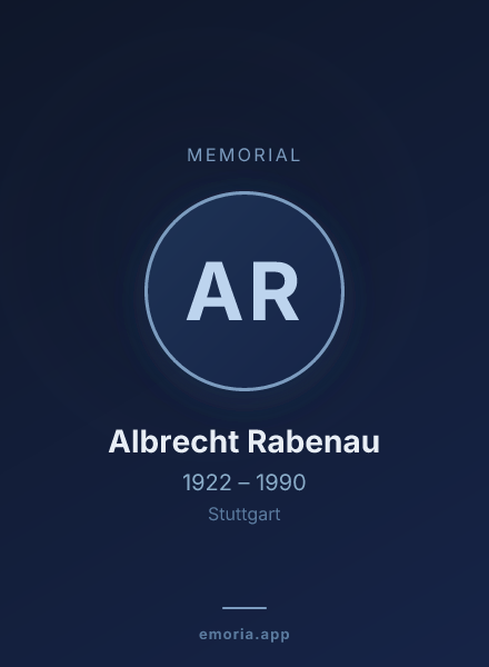 Memorial portrait of Albrecht Rabenau