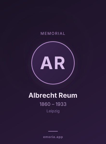 Memorial portrait of Albrecht Reum