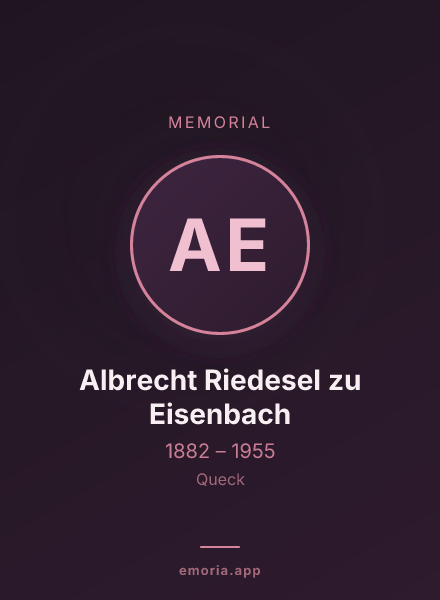 Memorial portrait of Albrecht Riedesel zu Eisenbach