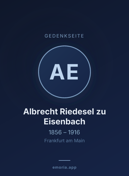 Gedenkportrait von Albrecht Riedesel zu Eisenbach