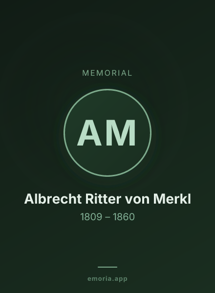 Memorial portrait of Albrecht Ritter von Merkl