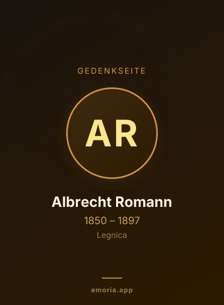 Gedenkportrait von Albrecht Romann