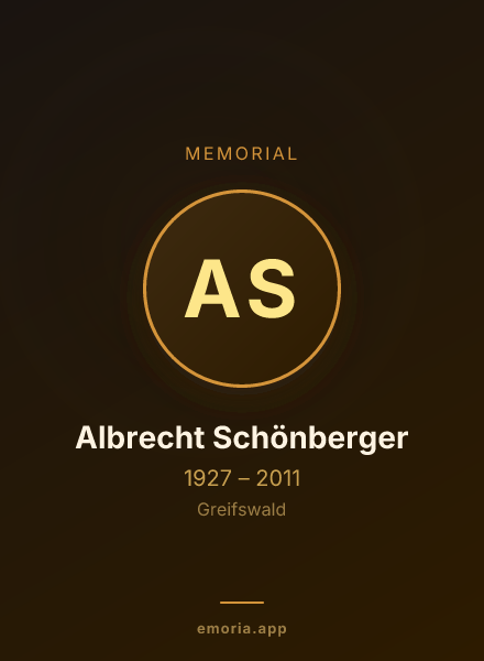 Memorial portrait of Albrecht Schönberger