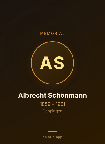 Memorial portrait of Albrecht Schönmann