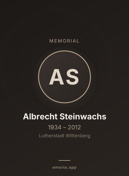 Memorial portrait of Albrecht Steinwachs