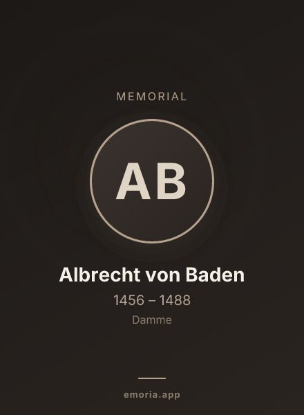 Memorial portrait of Albrecht von Baden