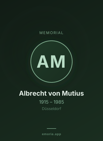 Memorial portrait of Albrecht von Mutius