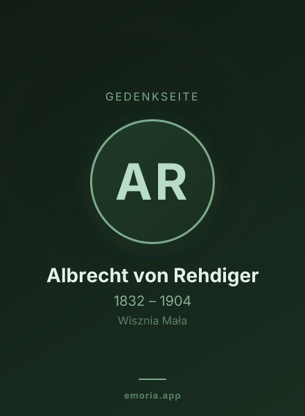 Gedenkportrait von Albrecht von Rehdiger
