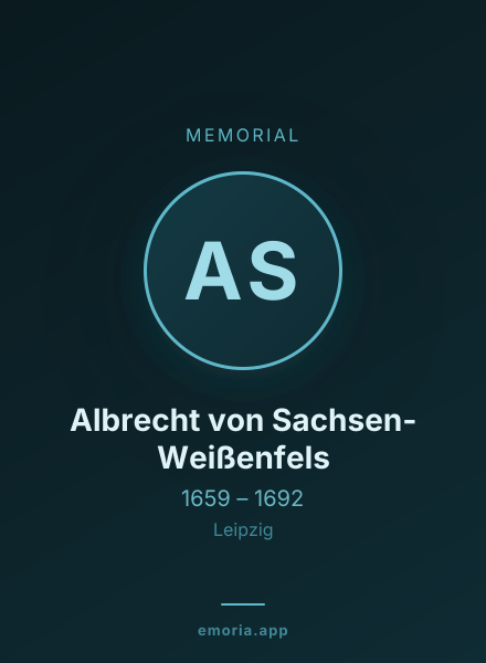Memorial portrait of Albrecht von Sachsen-Weißenfels