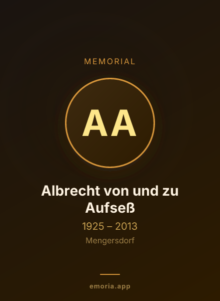 Memorial portrait of Albrecht von und zu Aufseß