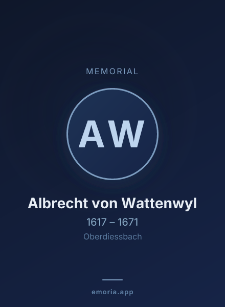 Memorial portrait of Albrecht von Wattenwyl
