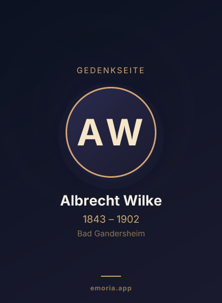 Gedenkportrait von Albrecht Wilke