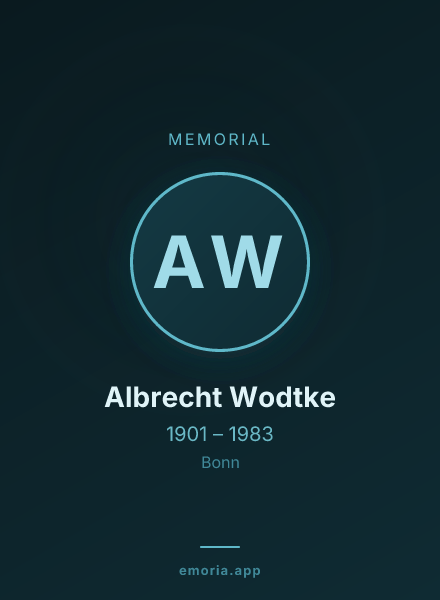 Memorial portrait of Albrecht Wodtke