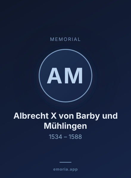 Memorial portrait of Albrecht X von Barby und Mühlingen