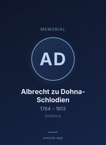 Memorial portrait of Albrecht zu Dohna-Schlodien