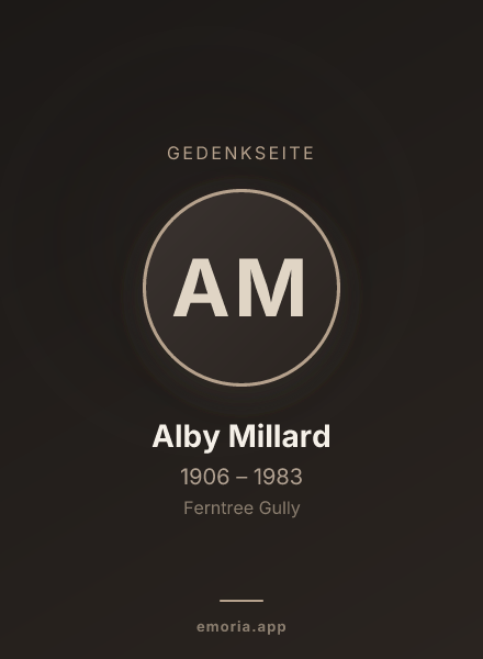 Gedenkportrait von Alby Millard