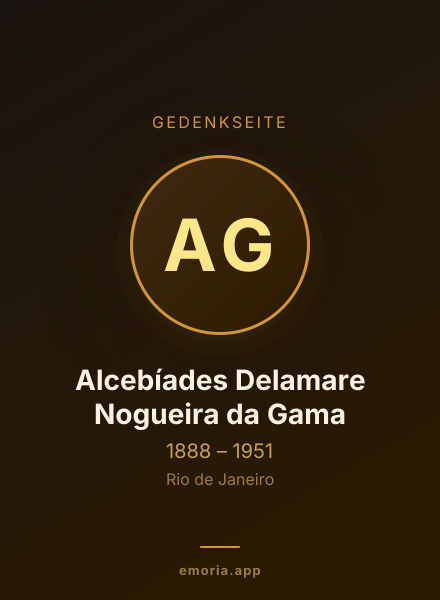 Gedenkportrait von Alcebíades Delamare Nogueira da Gama