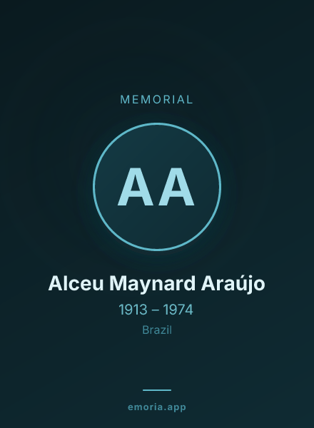 Memorial portrait of Alceu Maynard Araújo
