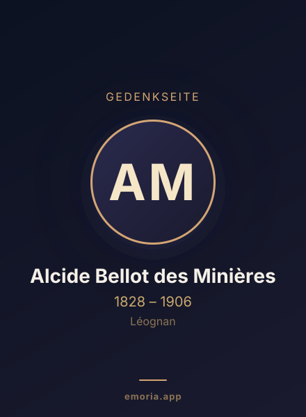 Gedenkportrait von Alcide Bellot des Minières