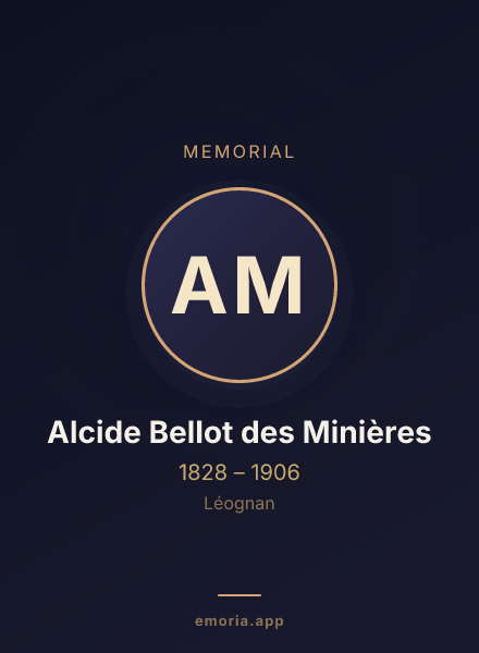 Memorial portrait of Alcide Bellot des Minières