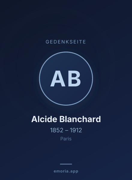 Gedenkportrait von Alcide Blanchard