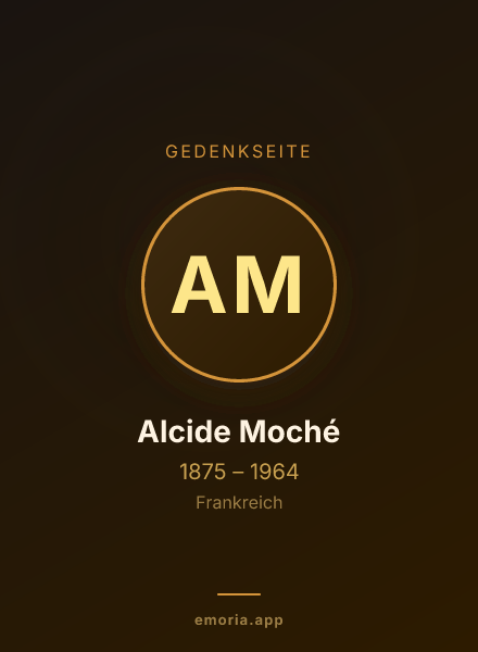 Gedenkportrait von Alcide Moché