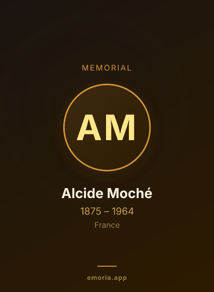 Memorial portrait of Alcide Moché