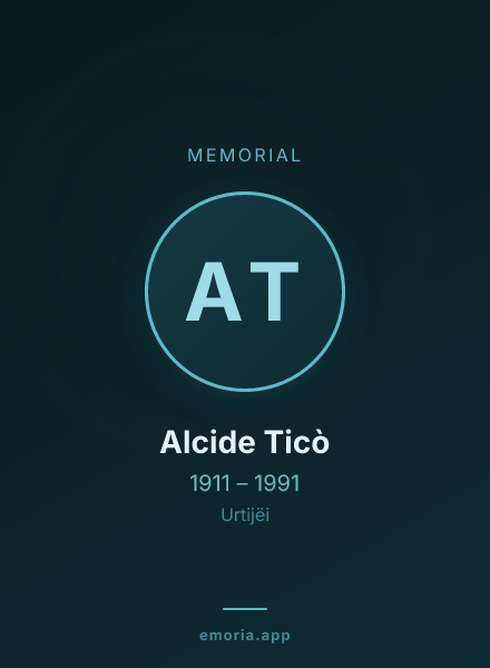 Memorial portrait of Alcide Ticò