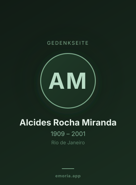 Gedenkportrait von Alcides Rocha Miranda