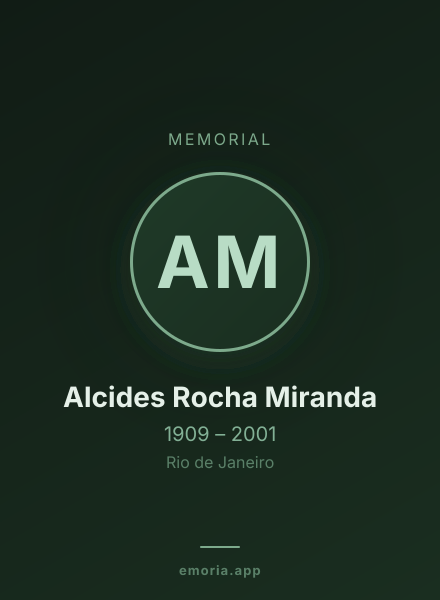 Memorial portrait of Alcides Rocha Miranda