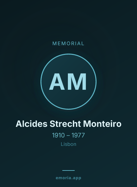 Memorial portrait of Alcides Strecht Monteiro