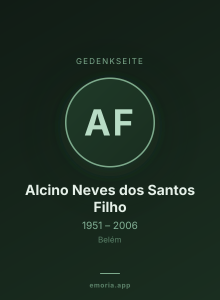 Gedenkportrait von Alcino Neves dos Santos Filho