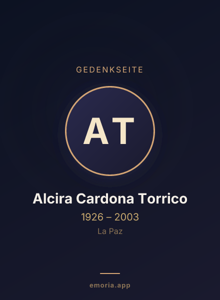 Gedenkportrait von Alcira Cardona Torrico