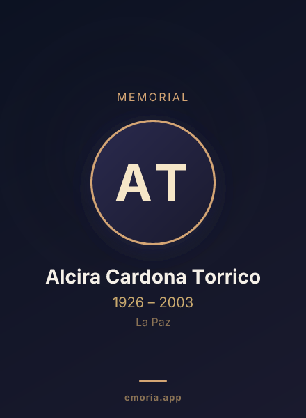 Memorial portrait of Alcira Cardona Torrico