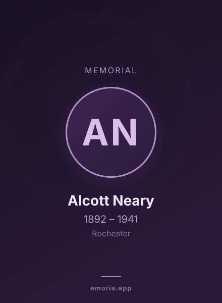 Memorial portrait of Alcott Neary