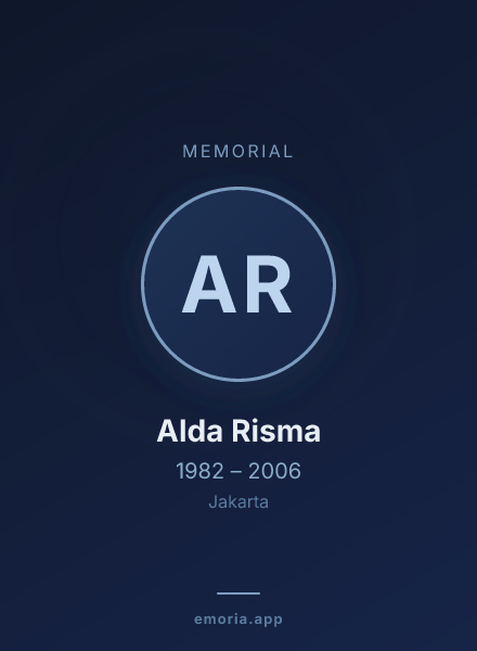 Memorial portrait of Alda Risma