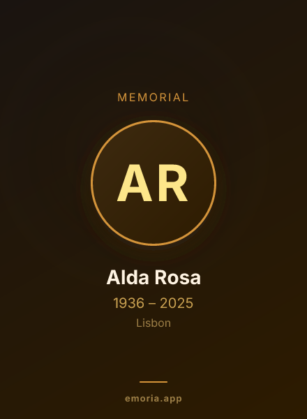 Memorial portrait of Alda Rosa