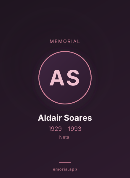 Memorial portrait of Aldair Soares
