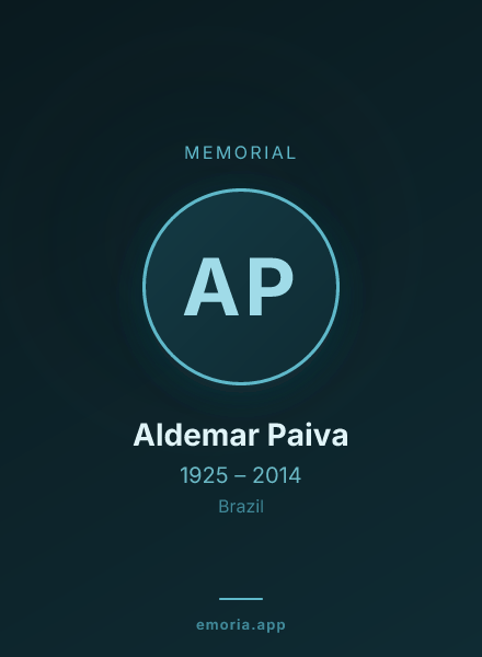 Memorial portrait of Aldemar Paiva